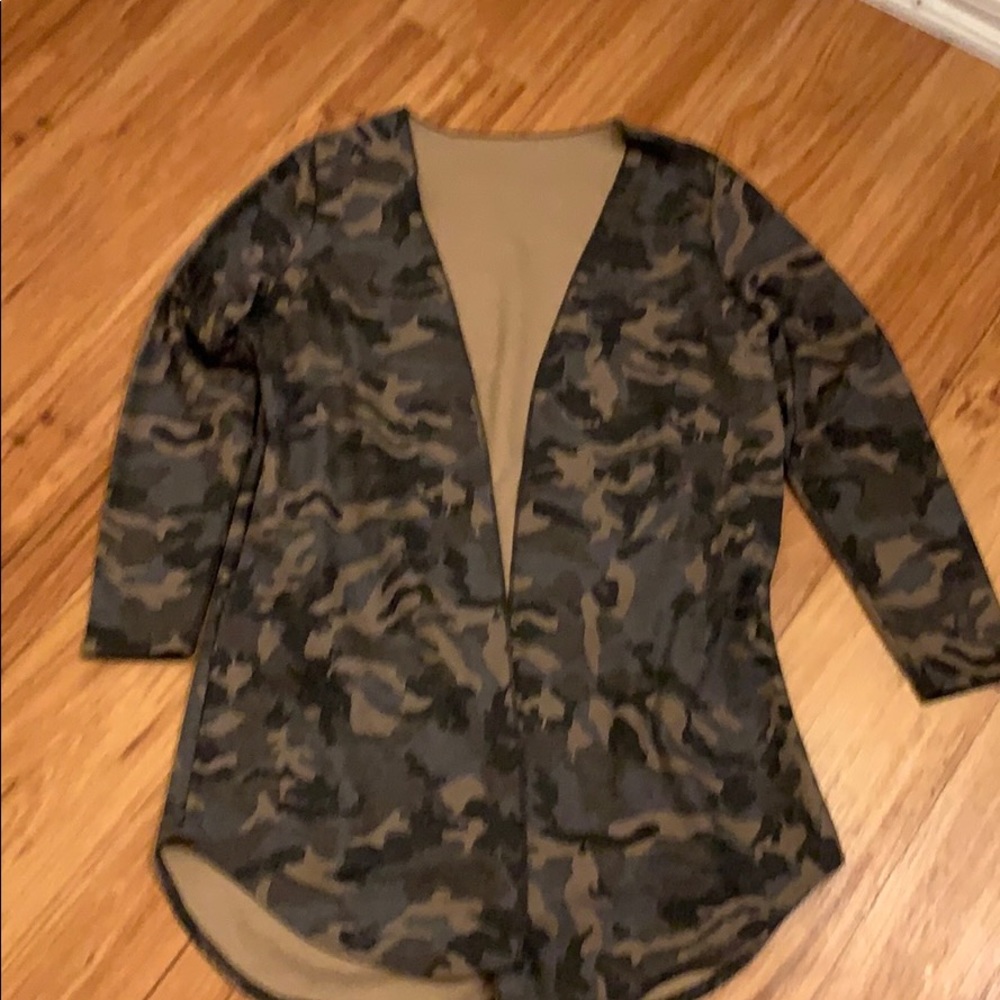 Camo Cardigan Sweater